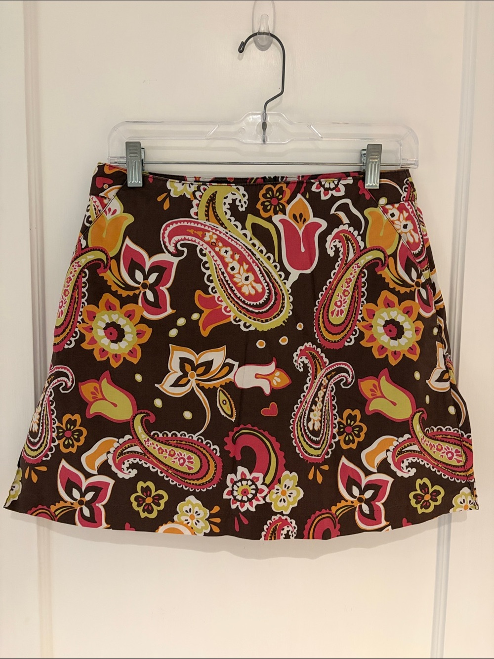 Size 4 Brown Paisley Print/Floral Adidas Golf Skort